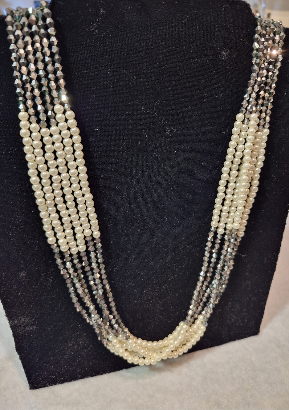 Elegant Multi-Strand Beaded Necklace